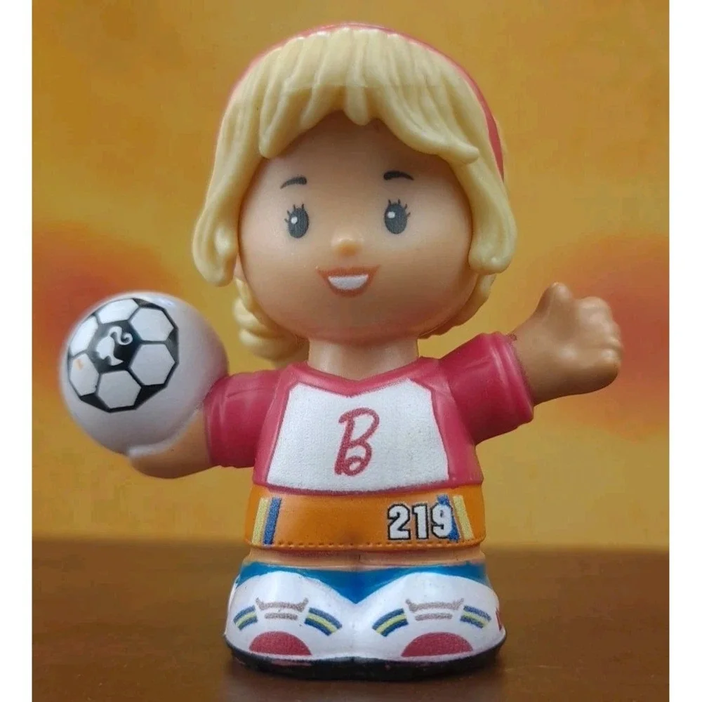 Fisher Price Little People GIRL BARBIE Blonde Soccer Player